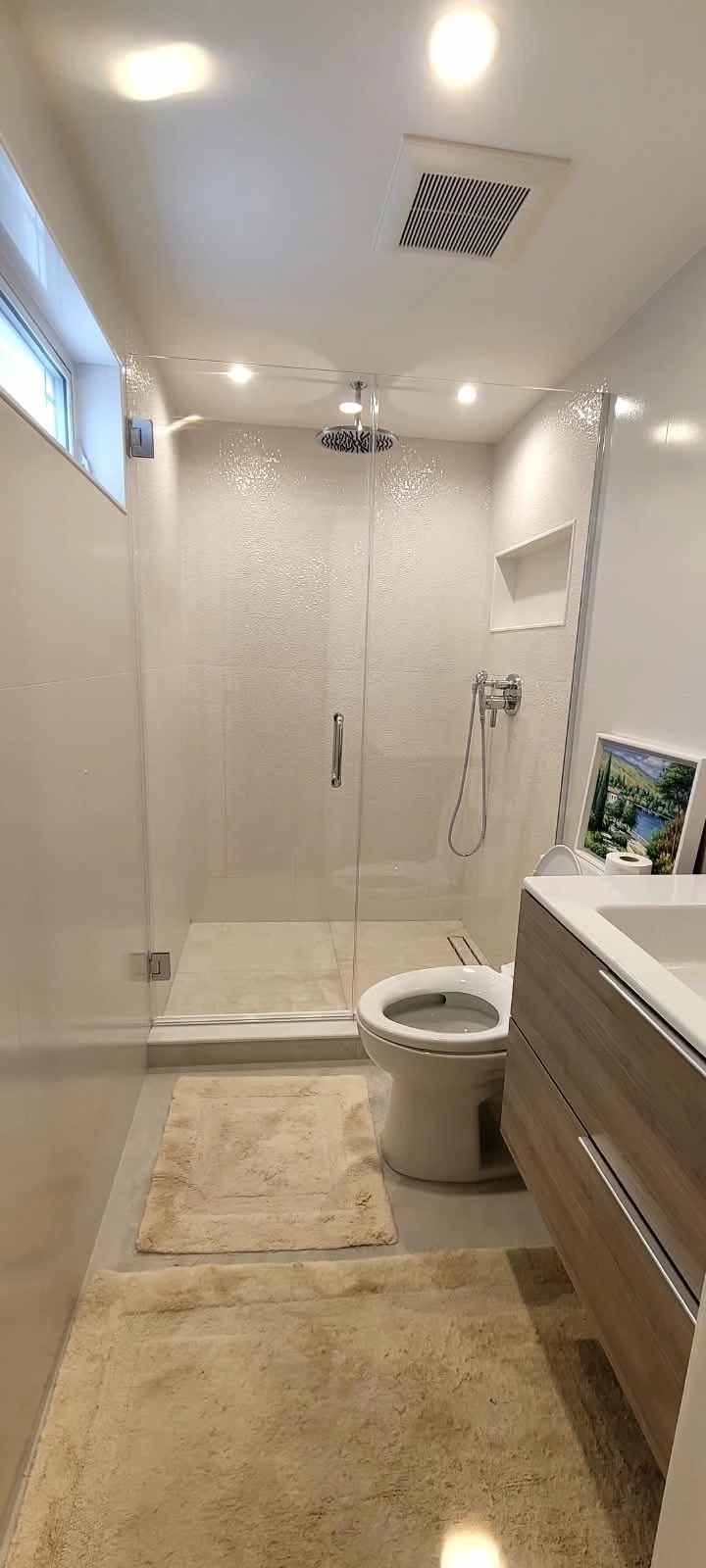 Glass shower bathroom finished